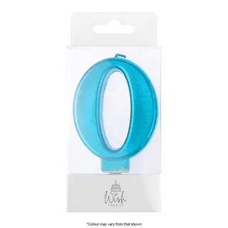 NUMBER 0 | BLUE METALLIC CANDLE