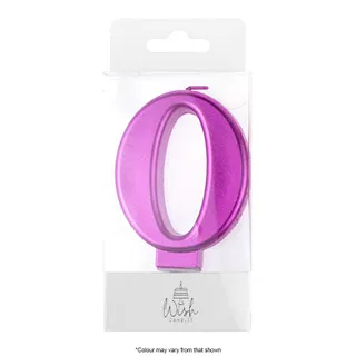 NUMBER 0 | PINK METALLIC CANDLE