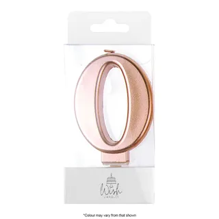 NUMBER 0 | ROSE GOLD METALLIC CANDLE
