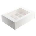 WHITE CUPCAKE BOX | 12 HOLES | 4 INCH HIGH