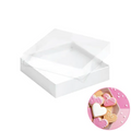 15.5 x 15.5 x 3.5 cm clear lid cookie box (REDUCED TO CLEAR)