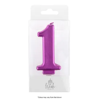NUMBER 1 | PINK METALLIC CANDLE