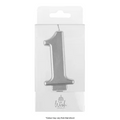 NUMBER 1 | SILVER METALLIC CANDLE
