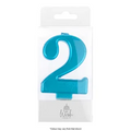 NUMBER 2 | BLUE METALLIC CANDLE