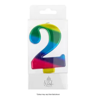 NUMBER 2 | RAINBOW GOLD METALLIC CANDLE