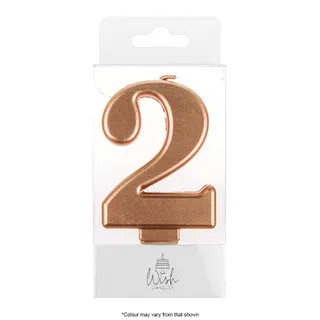 NUMBER 2 | ROSE GOLD METALLIC CANDLE