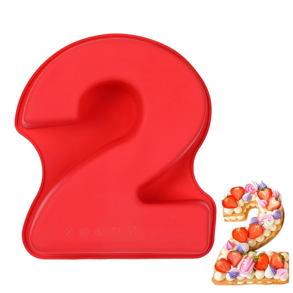 ‘2’ Number Silicone Cake Mould