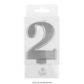 NUMBER 2 | SILVER METALLIC CANDLE