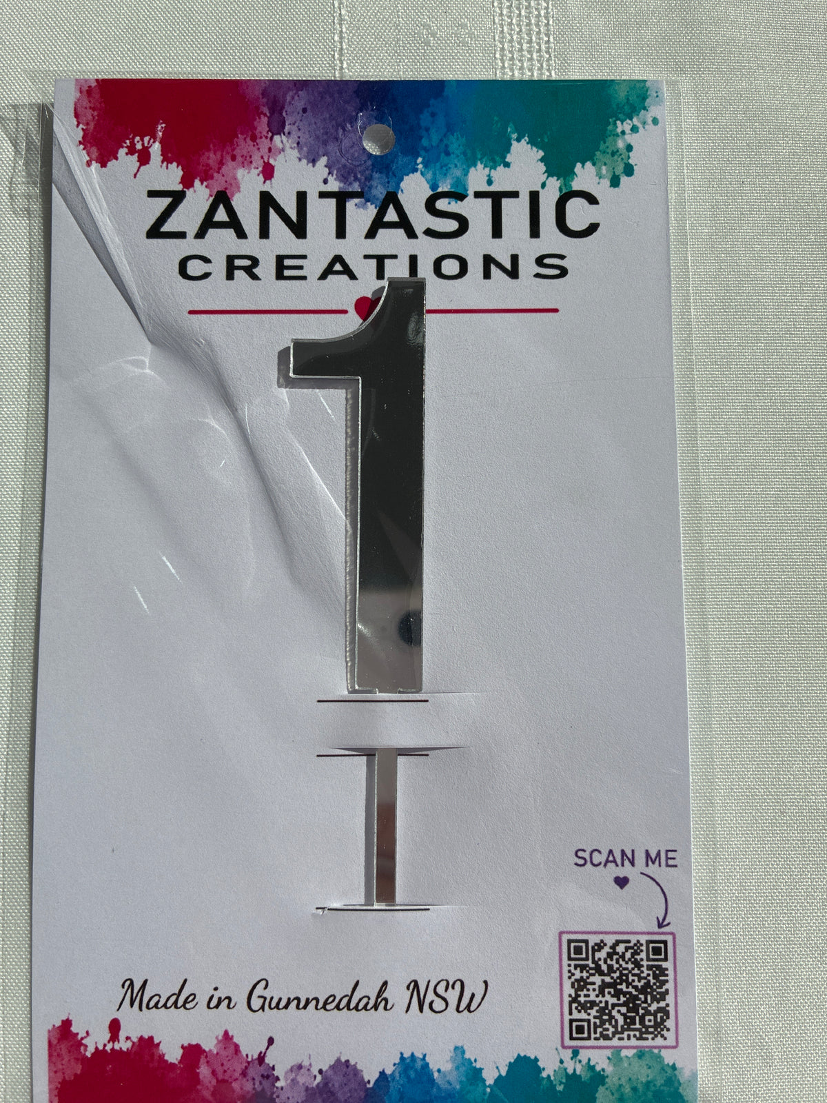 Number '1' Acrylic Cake Topper
