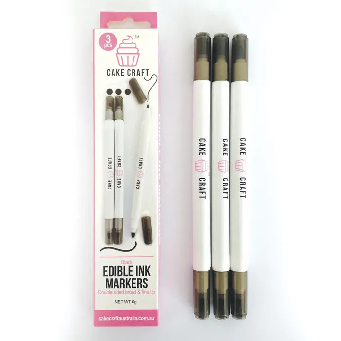 EDIBLE INK MARKERS | BLACK | 3 PACK