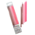 TALL PINK CANDLES | 12 CANDLES