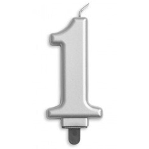 NUMBER 1 | SILVER METALLIC CANDLE