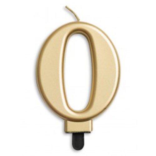 NUMBER 0 | GOLD METALLIC CANDLE