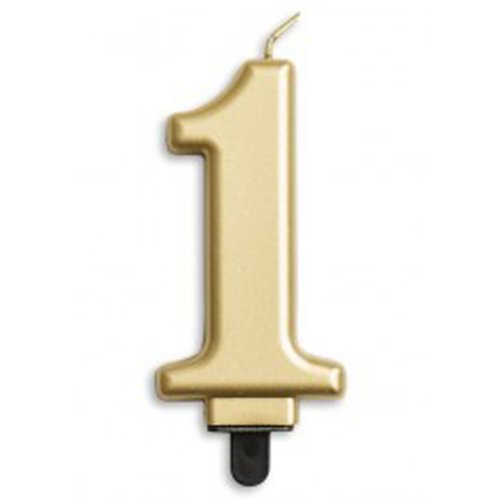 NUMBER 1 | GOLD METALLIC CANDLE