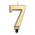 NUMBER 7 | GOLD METALLIC CANDLE