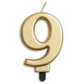 NUMBER 9 | GOLD METALLIC CANDLE
