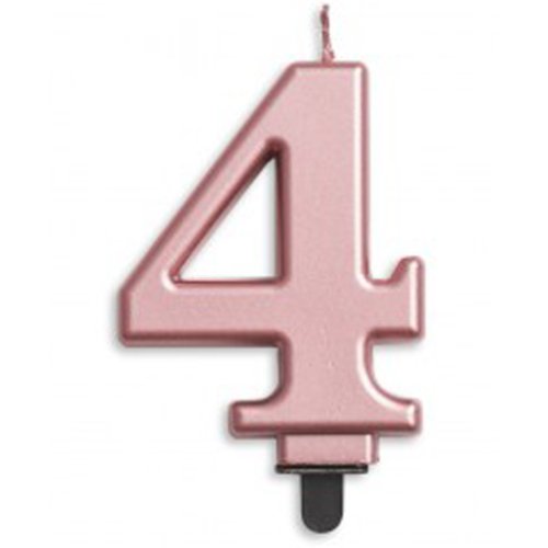 NUMBER 4 | ROSE GOLD METALLIC CANDLE