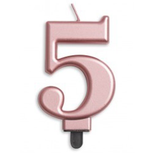 NUMBER 5 | ROSE GOLD METALLIC CANDLE