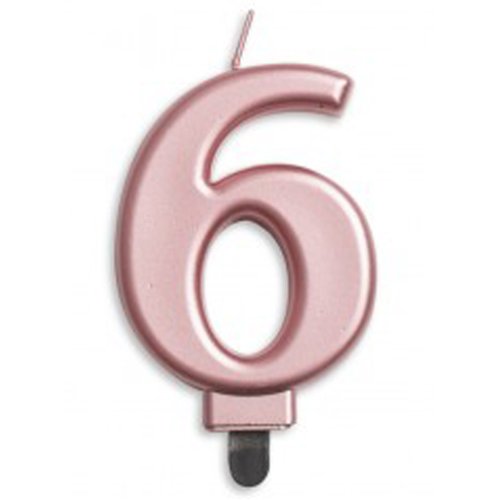 NUMBER 6 | ROSE GOLD METALLIC CANDLE