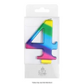 NUMBER 4 | RAINBOW GOLD METALLIC CANDLE