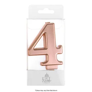 NUMBER 4 | ROSE GOLD METALLIC CANDLE