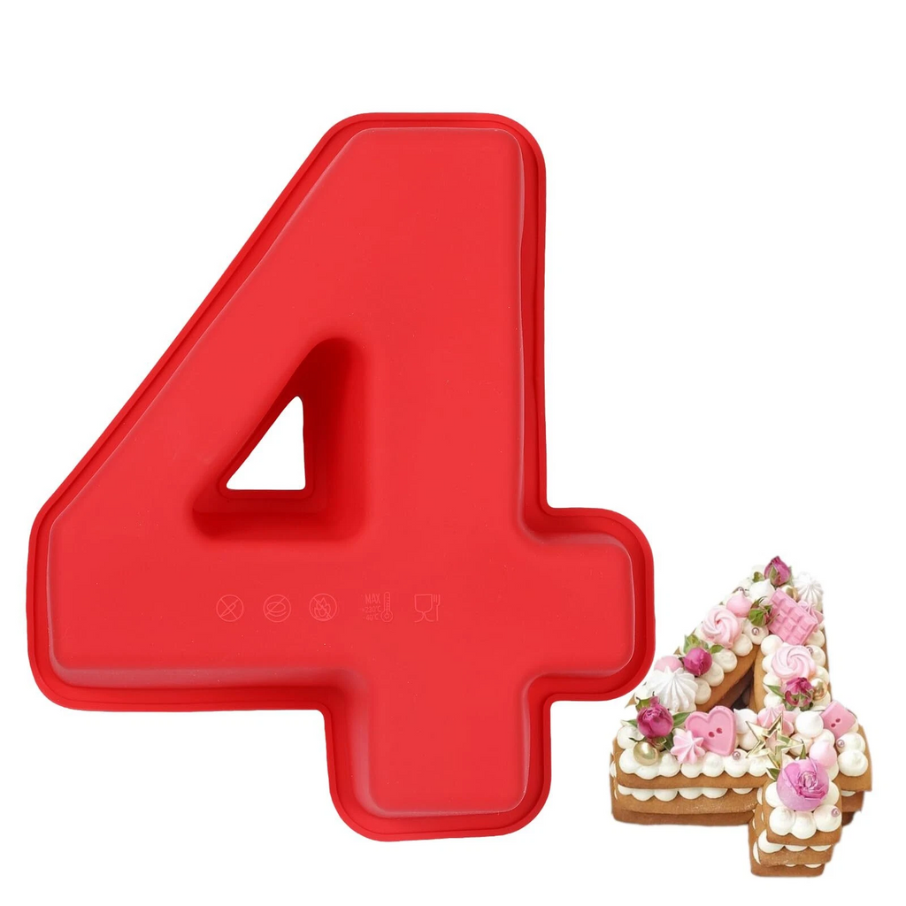 ‘4’ Number Silicone Cake Mould