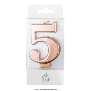 NUMBER 5 | ROSE GOLD METALLIC CANDLE