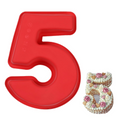 ‘5’ Number Silicone Cake Mould