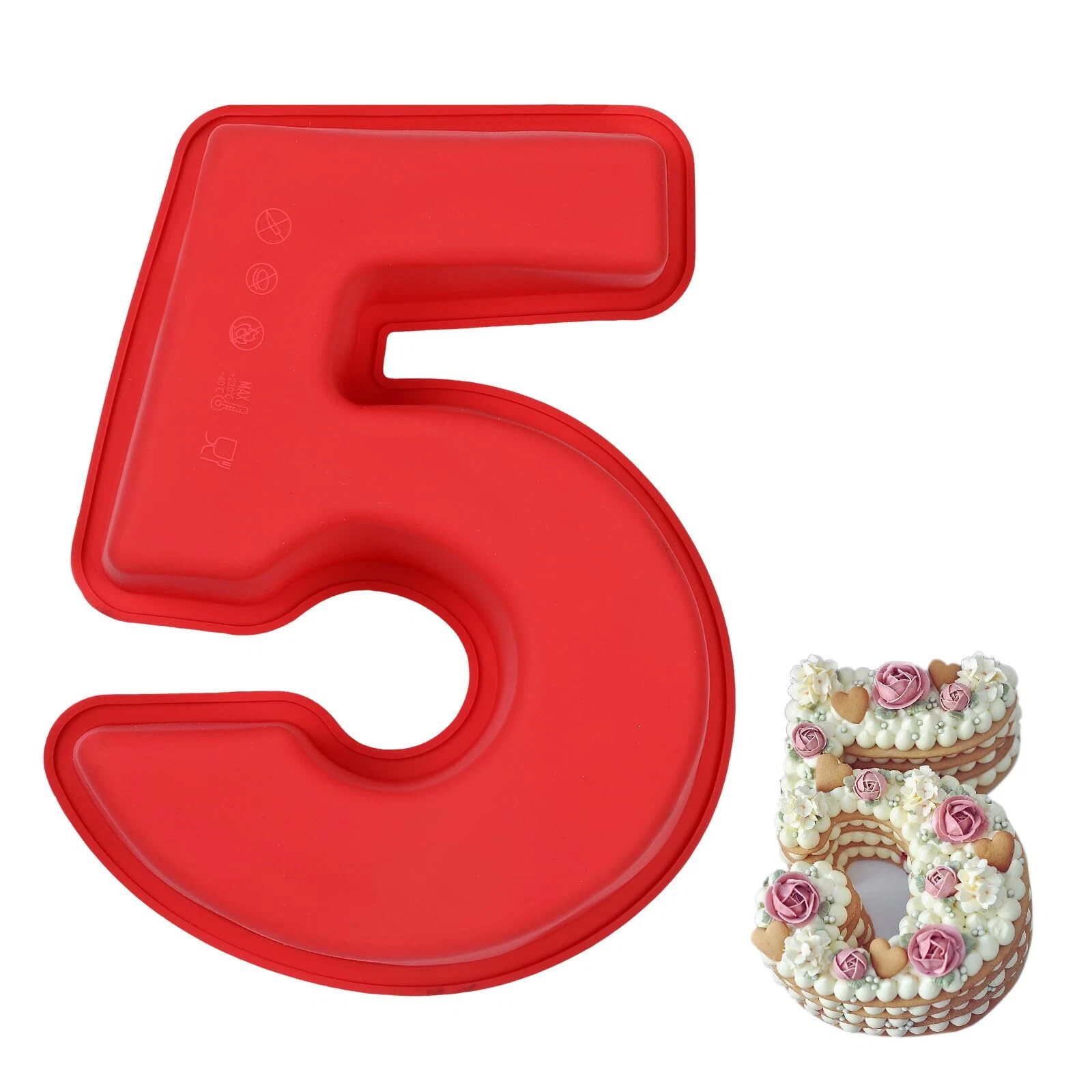 ‘5’ Number Silicone Cake Mould