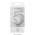 NUMBER 5 | SILVER METALLIC CANDLE