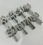 Silver Number Acrylic Cupcake Topper