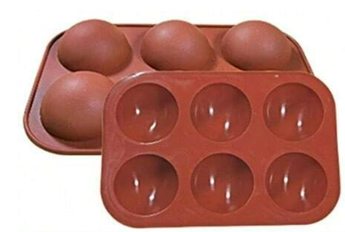 6 Cavity Silicone Hemisphere Mould