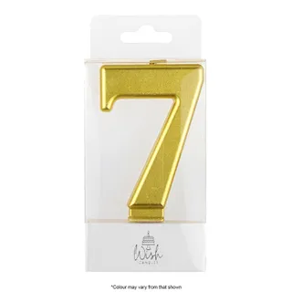 NUMBER 7 | GOLD METALLIC CANDLE
