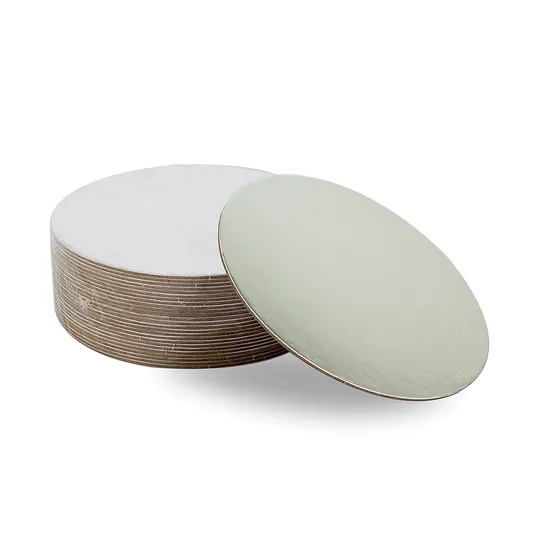 8 Inch Silver Compressed Round Cake Board