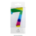 NUMBER 7 | RAINBOW GOLD METALLIC CANDLE