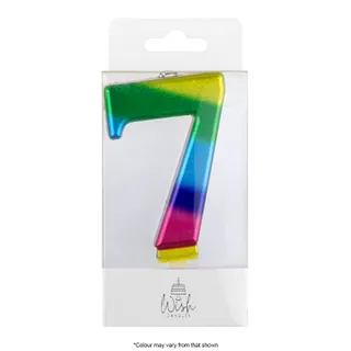 NUMBER 7 | RAINBOW GOLD METALLIC CANDLE