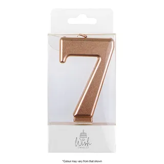NUMBER 7 | ROSE GOLD METALLIC CANDLE