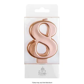 NUMBER 8 | ROSE GOLD METALLIC CANDLE