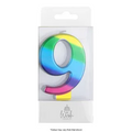 NUMBER 9 | RAINBOW GOLD METALLIC CANDLE
