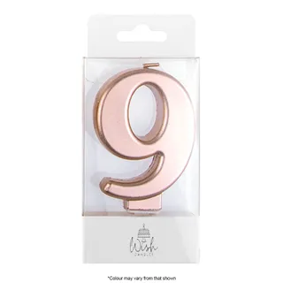 NUMBER 9 | ROSE GOLD METALLIC CANDLE