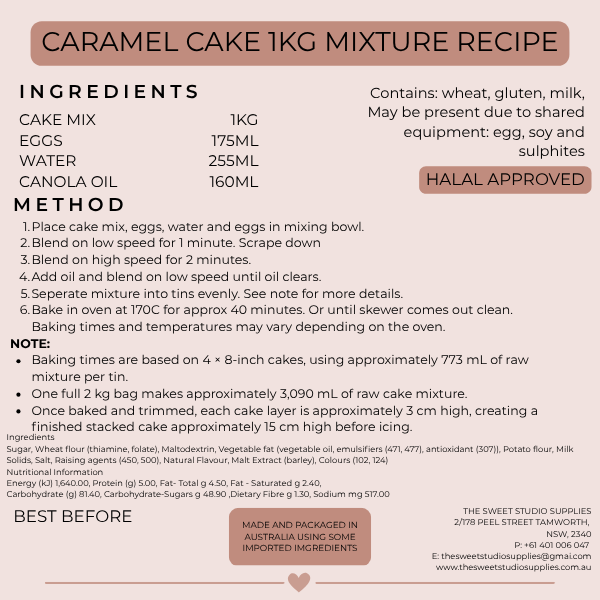 CARAMEL CAKE MIX | 1KG