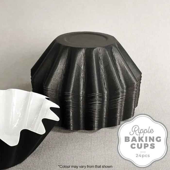 RIPPLE BAKING CUP | BLACK | 24 PACK