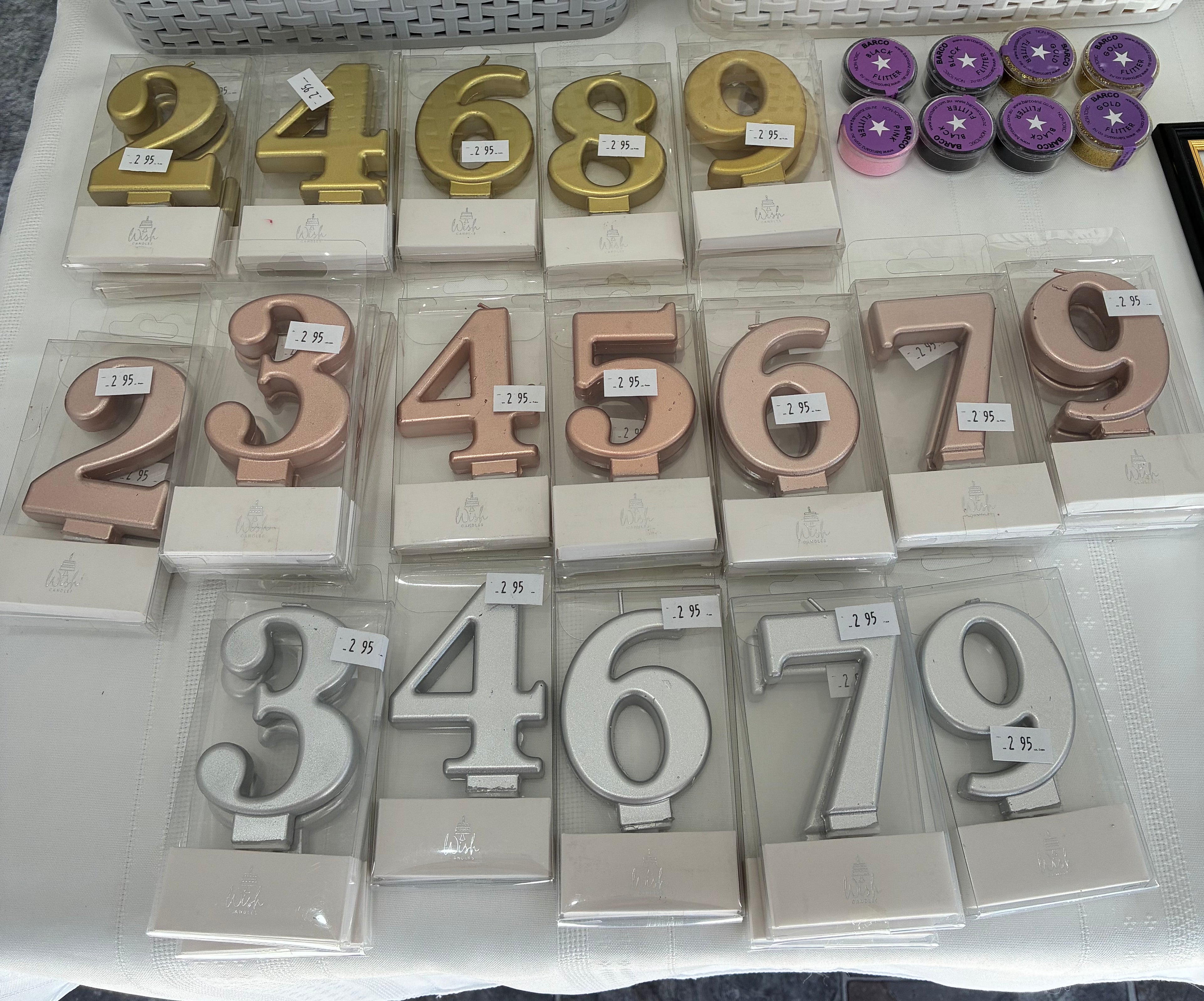 Assorted Number Candles (Reduced to clear)