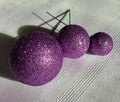 Purple Glitter Deco Balls Each