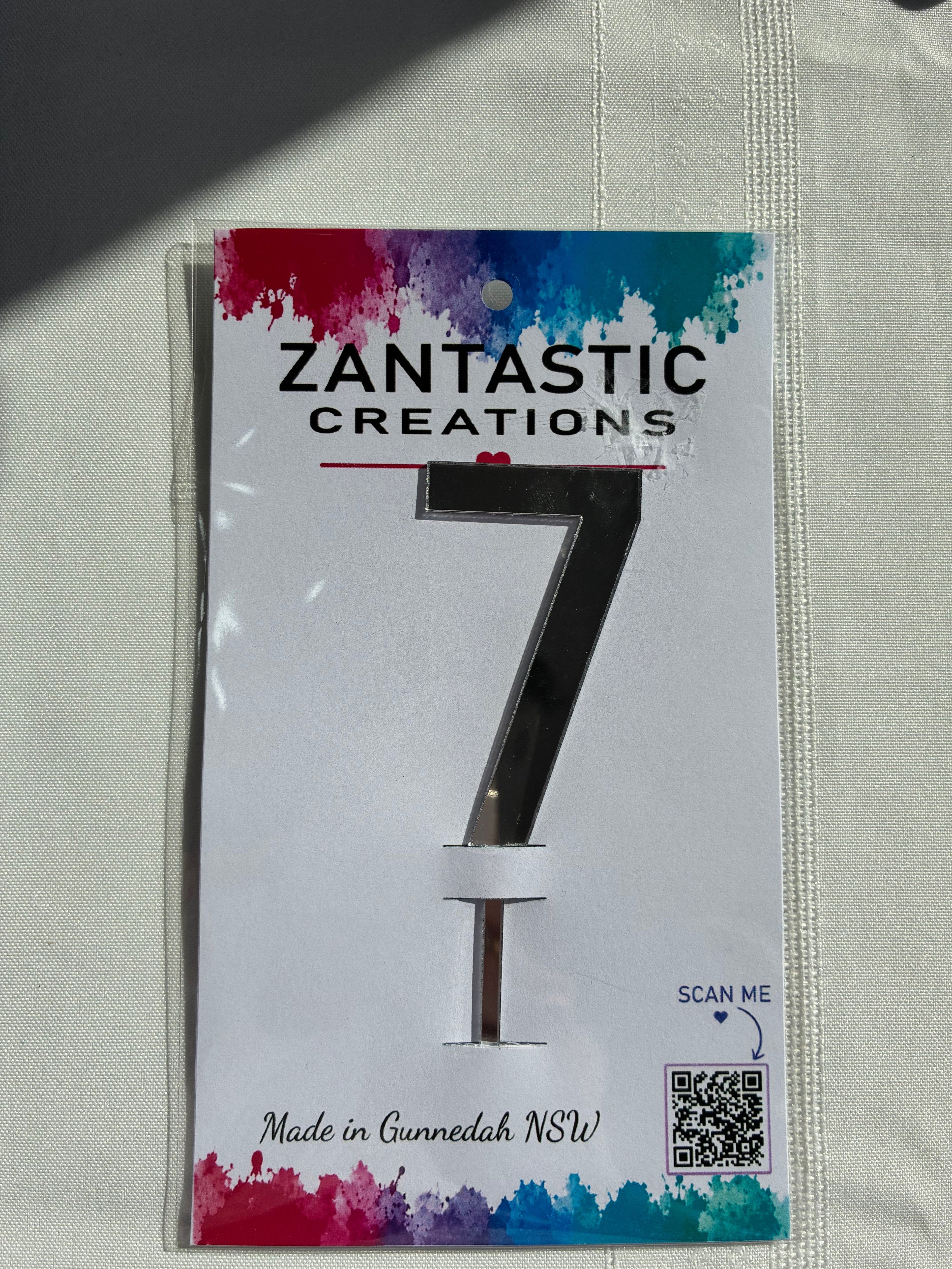 Number '7' Acrylic Cake Topper