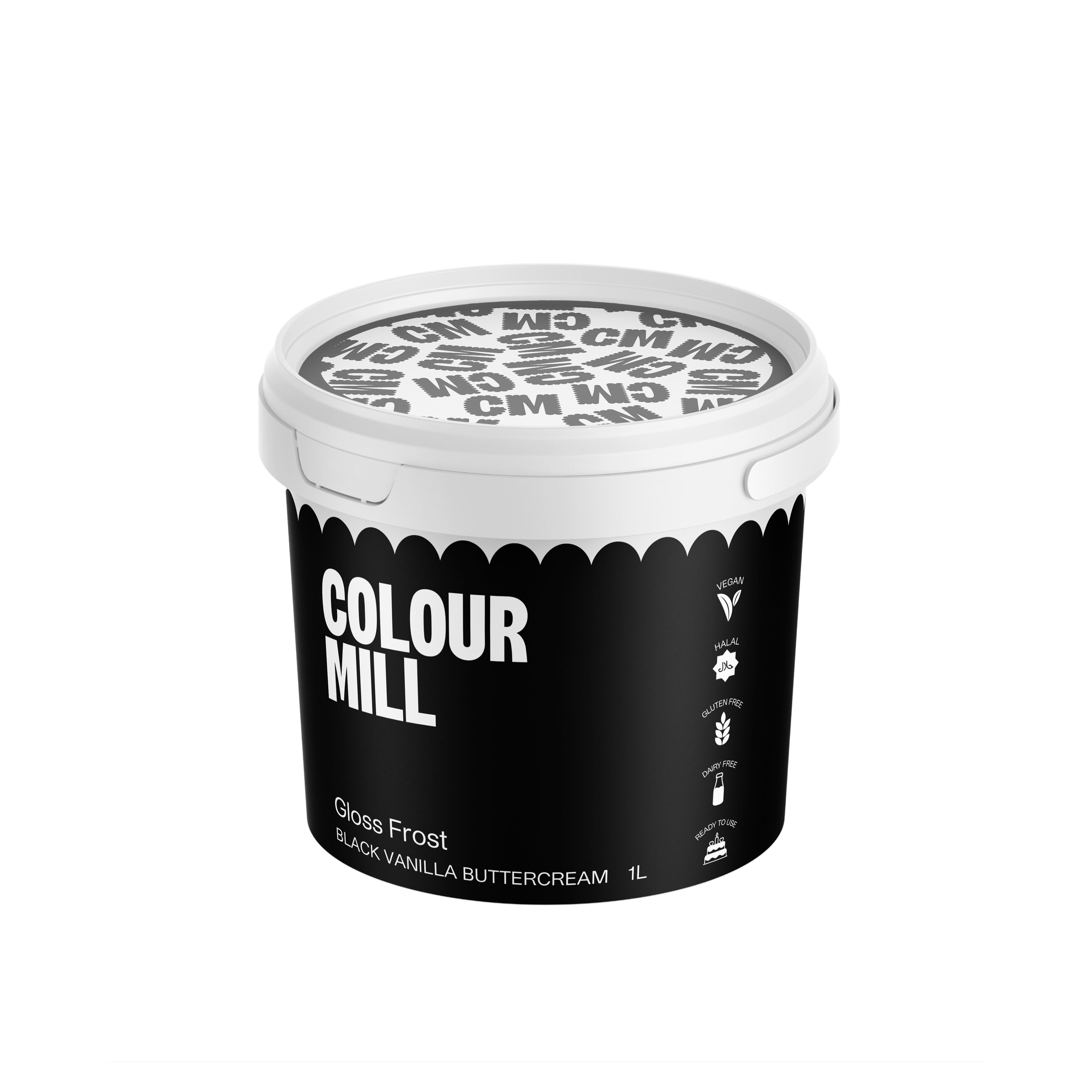 Gloss Frost Black Buttercream Colour Mill 1L