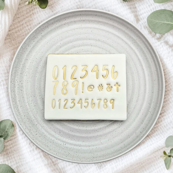 V2 Script Stamps Number Set Only (inc 2x Sizes)