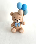 Teddy Bear with Blue Ballons Figurine