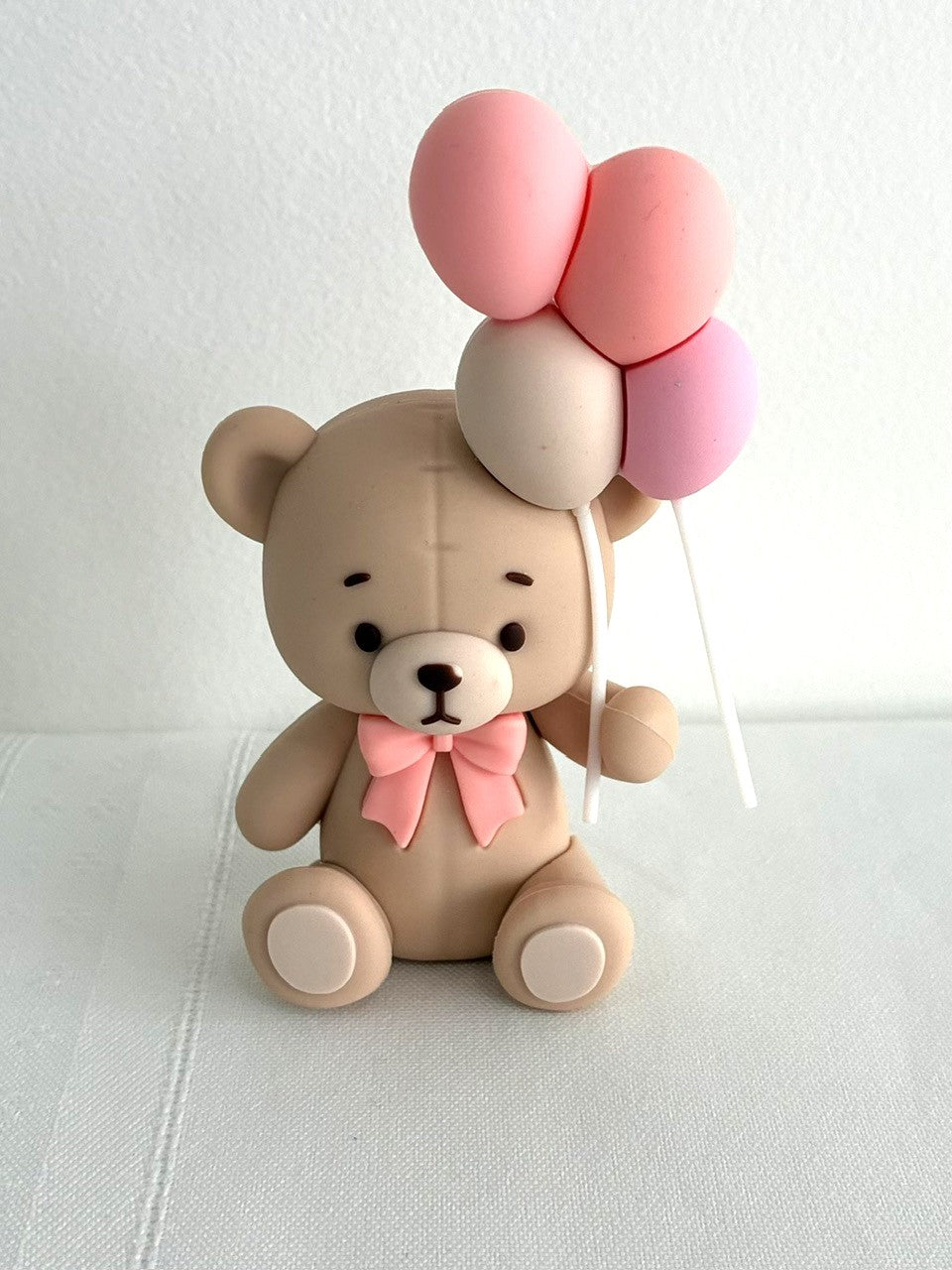 Teddy Bear with Pink Ballons Figurine