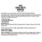 WHITE & BLACK | 2PK VIVID | EDIBLE MATTE MARKERS
